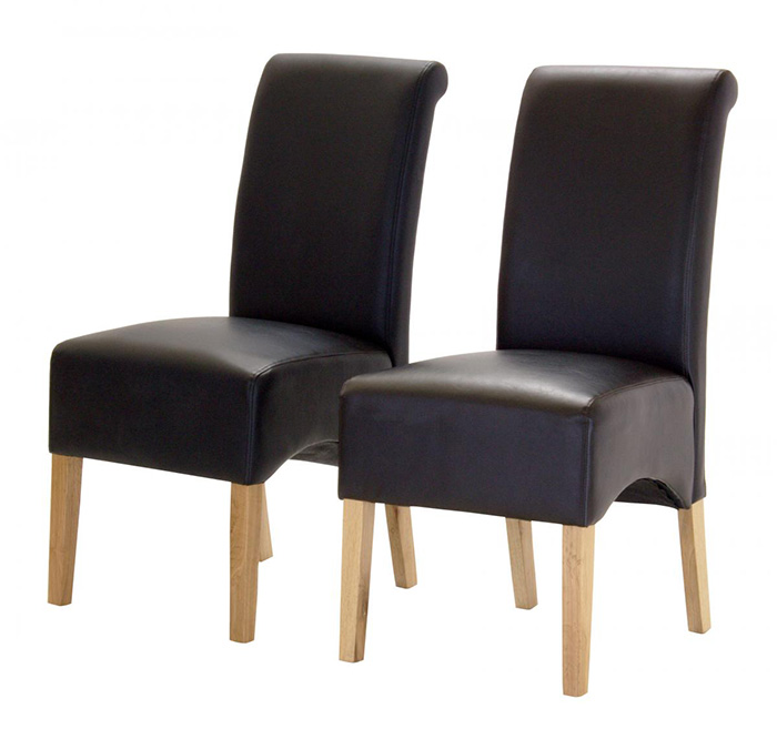 Hilton Set Of Two Pu Dining Chairs